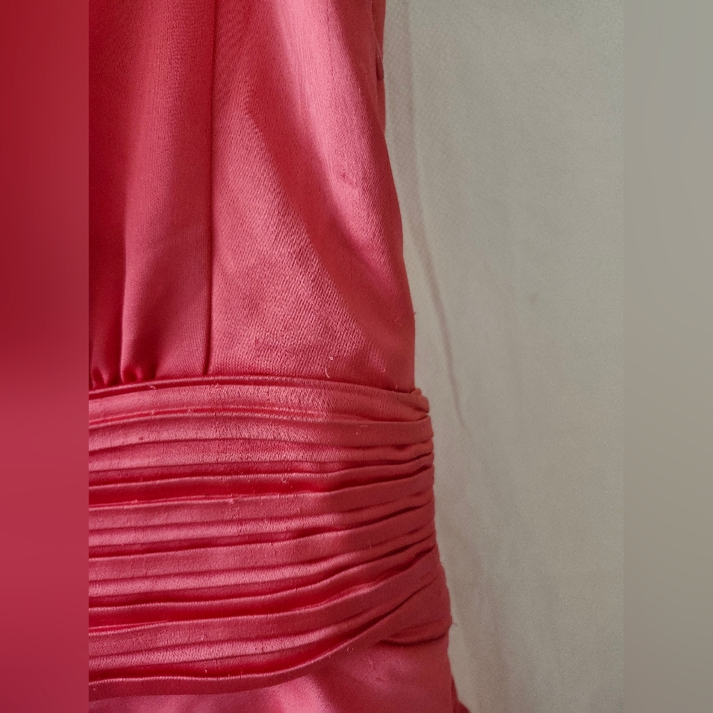 Ramy Brook Gabrielle Satin Ruched Mini Dress In Punch Size 8 - Picture 8 of 11